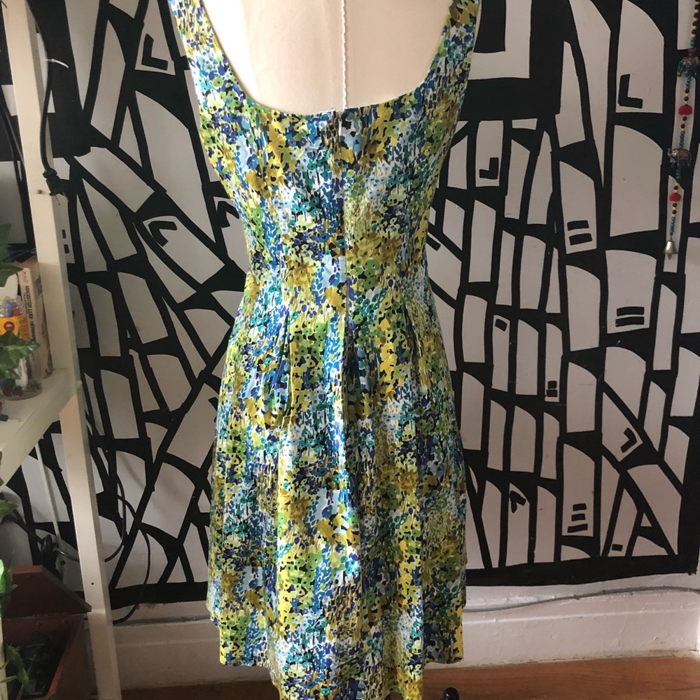nine west flower dress green
